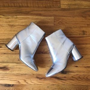 Silver booties